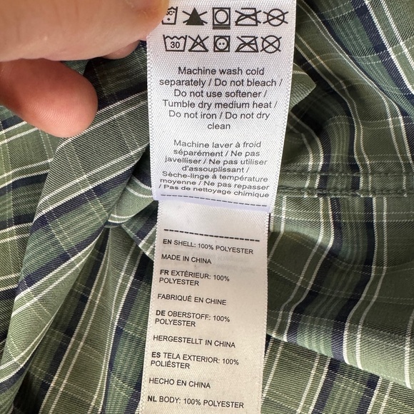 UNTUCKit Men's Slim Fit Green Plaid‎ Long Sleeve Button Shirt St. Patrick Day M - Picture 8 of 14